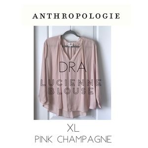 NWOT - dRA Lucienne Blouse, XL (pink champagne)